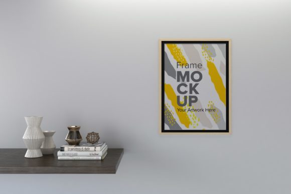 Black Frame with Decorative Items for Professional Branding