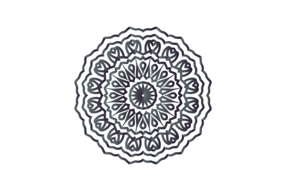 Black Ornament Mandala Decorative