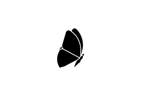 Butterfly Bright Decorative Black Icon