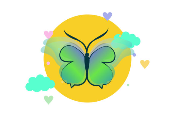Butterfly Cute Decorative Circle Cloud