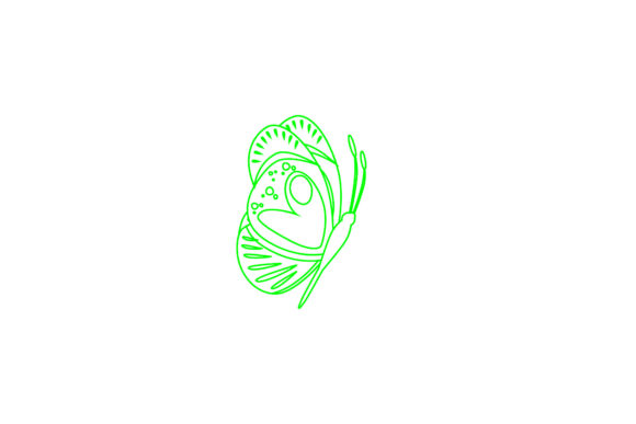 Butterfly Pattern Decorative Outline