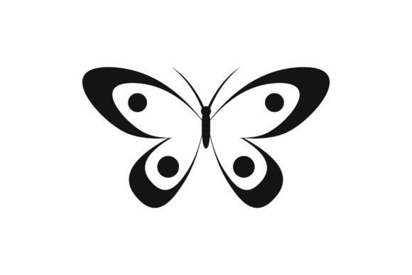 Decorative Butterfly Icon, Simple Style