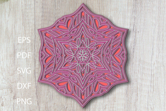 Decorative Layer Mandala SVG: Elevating Your Creative Projects with 3D Depth