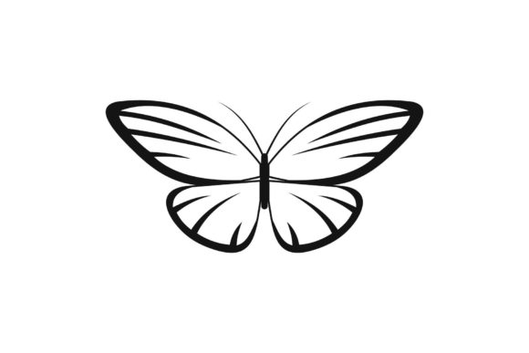 Decorative Moth Icon, Simple Style