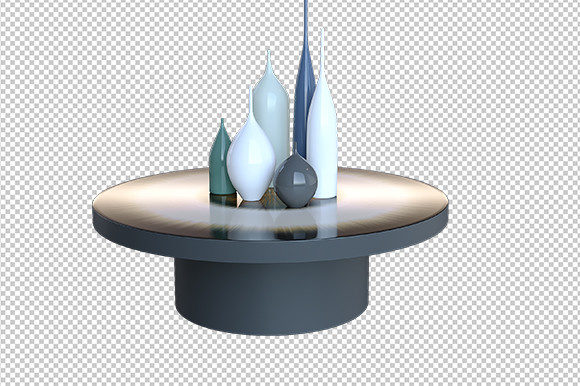 Decorative Objects on Black Table: Elevating Your Digital Designs with High-Res Assets