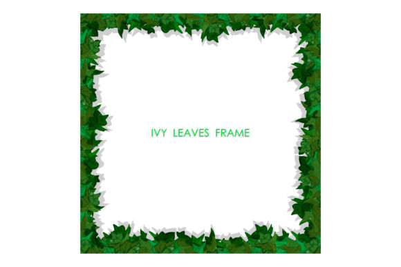 Decorative Square Frame Leaves of Ivy