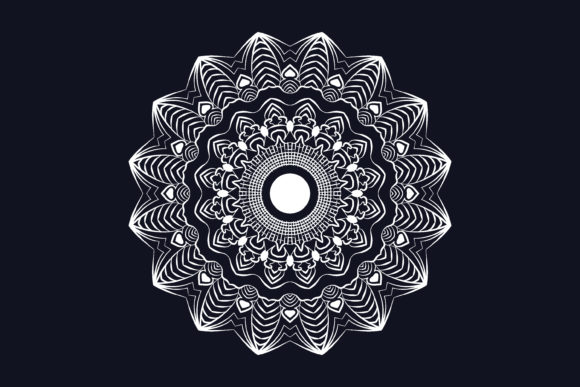 Decorative White Mandala Background for Creative Projects