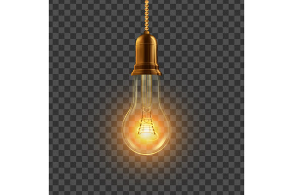 Light Bulb Vector. Hanging Decorative: A Practical Review of Steampunk Innovation Assets