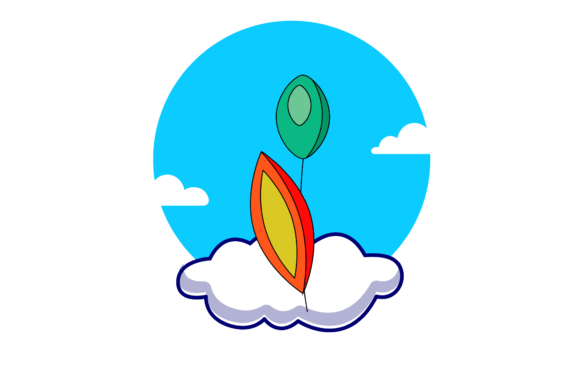 Rainbow Decorative Flower Circle Cloud