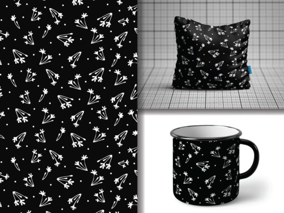 Seamless Pattern Decorative White Petals for Modern Design
